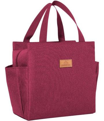 Imagem de Bolsa Feminina Necessaire Térmica Marmiteira Espaçosa Resistente Lancheira Alta Qualidade Trabalho Original Luxo Passeio