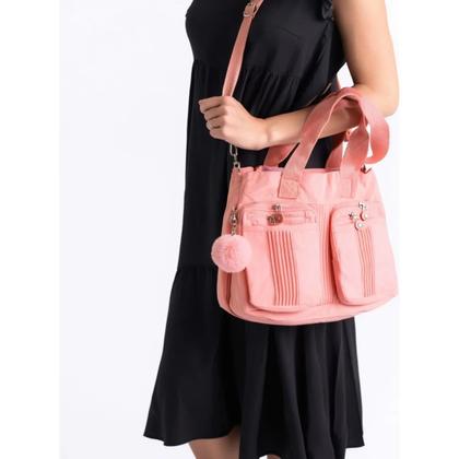 Imagem de Bolsa Feminina Nylon Grande Alça Transversal Ajustável Moderna Espaçosa Pratica Confortavel Duravel