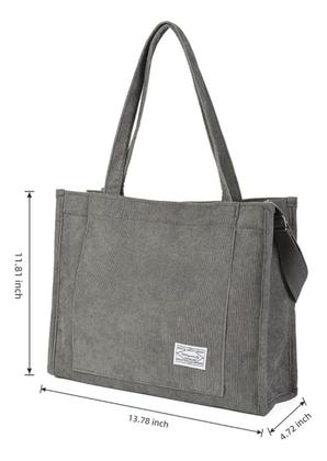 Imagem de Bolsa Feminina Nylon Grande Veludo Passeio Academia