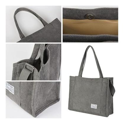 Imagem de Bolsa Feminina Nylon Grande Veludo Passeio Academia