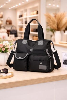 Imagem de BOLSA FEMININA OMBRO NYLON TOTE DE VIAGEM GRANDE CAPACIDADE Cor:Preto