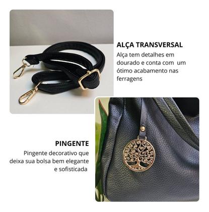 Imagem de Bolsa Feminina Ombro Transversal Sacola Hobo Trabalho