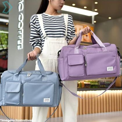 Imagem de Bolsa Feminina Para Academia Esportiva Mala Viagem Mochila Transversal Fitness Treino Dia a Dia