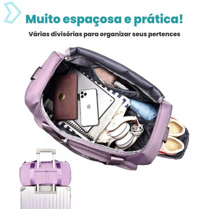 Imagem de Bolsa Feminina Para Academia Esportiva Mala Viagem Mochila Transversal Fitness Treino Dia a Dia