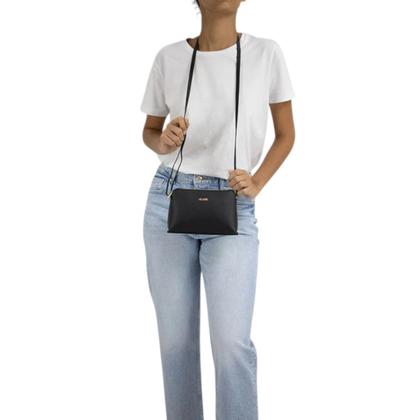 Imagem de Bolsa Feminina Pequena Classe Couro Crossbody Transversal