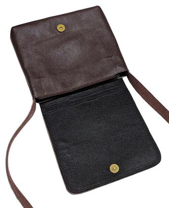 Imagem de Bolsa Feminina Pequena Couro Legitimo Bolsinha Transversal Alça Regulável