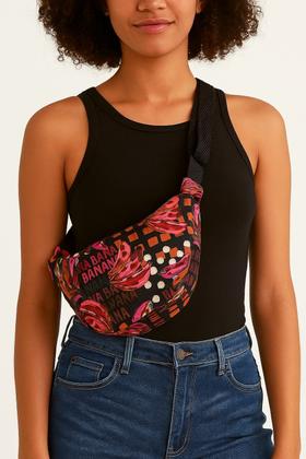 Imagem de Bolsa Feminina Pequena Estilo Meia Lua Estampada Mini Shoulder Bag