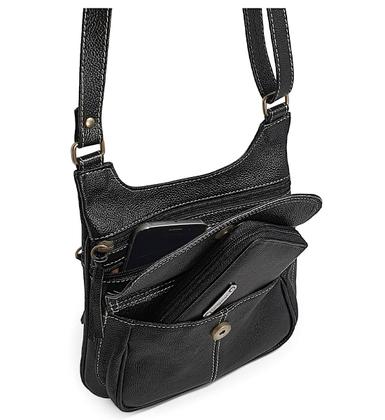 Imagem de Bolsa Feminina Pequena Feita De Couro Alça Tiracolo