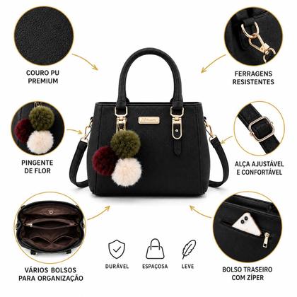 Imagem de Bolsa Feminina Pequena Transversal E Alça De Mão Tote Barata Simples Fosca Com Alça Presente Divisórias Espaçosa Porta Celular