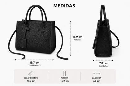 Imagem de Bolsa Feminina Pequena Transversal Ombro E Mão Estruturada Cor:Rosa