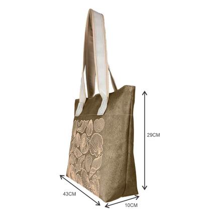 Imagem de Bolsa Feminina Praia Com Alto Relevo 3D Chinelo Slim Marrom Magicc BCH-240