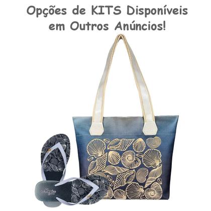 Imagem de Bolsa Feminina Praia Com Relevo 3D Necessaire Azul Magicc BN-239