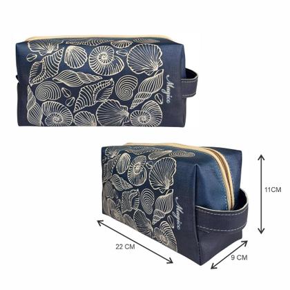 Imagem de Bolsa Feminina Praia Com Relevo 3D Necessaire Azul Magicc BN-239