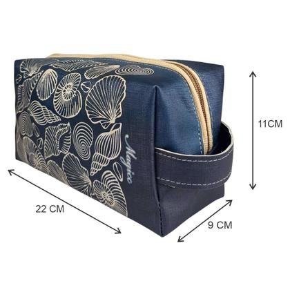 Imagem de Bolsa Feminina Praia Com Relevo 3D Necessaire Azul Magicc BN-239