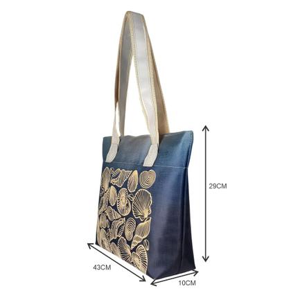 Imagem de Bolsa Feminina Praia Com Relevo 3D Necessaire Azul Magicc BN-239