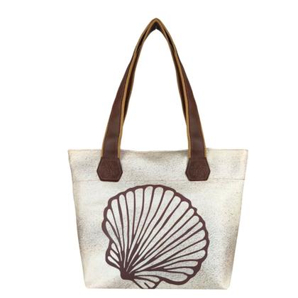 Imagem de Bolsa Feminina Praia Com Relevo 3D Necessaire Concha Palha Magicc BN-245