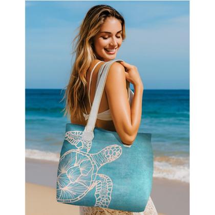Imagem de Bolsa Feminina Praia Com Relevo 3D Necessaire Tartaruga Magicc BN-243