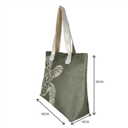 Imagem de Bolsa Feminina Praia Com Relevo 3D Necessaire Tartaruga Magicc BN-244