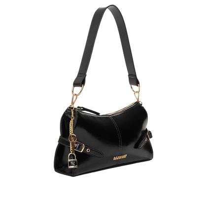 Imagem de Bolsa Feminina Rafitthy Baguete Fivelas Média Preta