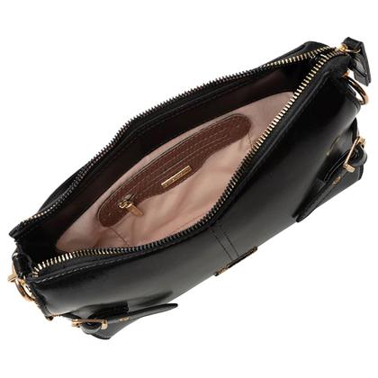 Imagem de Bolsa Feminina Rafitthy Baguete Fivelas Média Preta