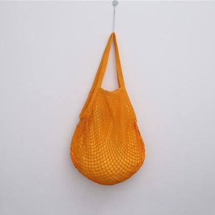 Imagem de Bolsa Feminina Sacola De Praia  Passeio Rede Vazada Crochê