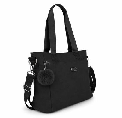 Imagem de Bolsa Feminina Tote Grande Nylon Impermeável Casual Com Alça Transversal Ajustável Dia A Dia