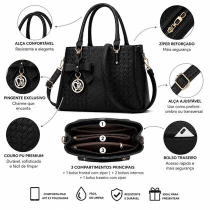Imagem de Bolsa Feminina Tote Resistente Média Ombro Transversal