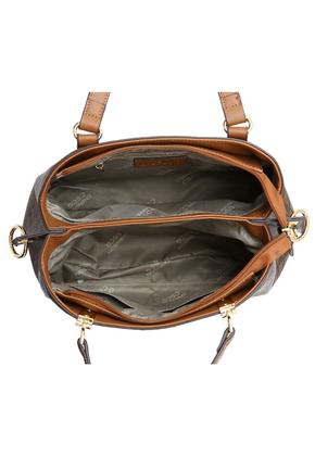 Imagem de Bolsa Feminina Tote Transversal Chenson 3485624 Monograma Cor:Café