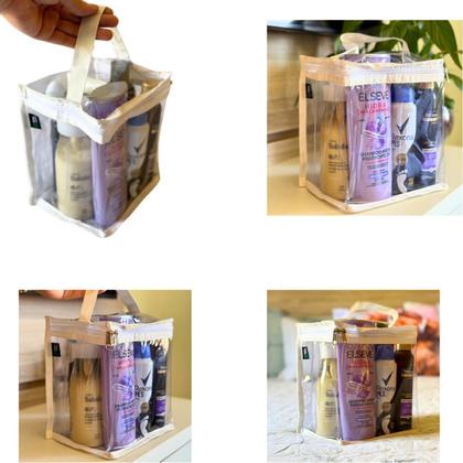 Imagem de Bolsa Feminina Transparente Necessaire De Maquiagem, Shampoo
