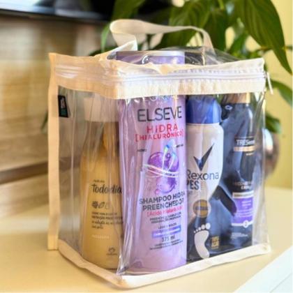 Imagem de Bolsa Feminina Transparente Necessaire De Maquiagem, Shampoo
