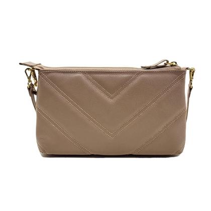 Imagem de Bolsa Feminina Transversal de Couro Bolso Interno Matelassê Cores Andreia Ribeiro