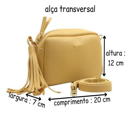 Imagem de Bolsa Feminina transversal design liso com alça de ombro