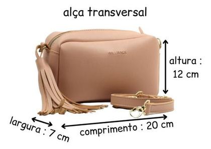 Imagem de Bolsa Feminina transversal design liso com alça de ombro