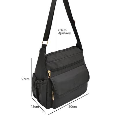 Imagem de Bolsa Feminina Transversal Dia a Dia Passeio Trabalho Vários Bolsos