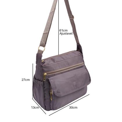 Imagem de Bolsa Feminina Transversal Dia a Dia Passeio Trabalho Vários Bolsos