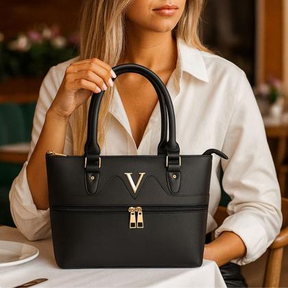 Imagem de Bolsa Feminina Transversal Grande De Couro Pu Trabalho Linda