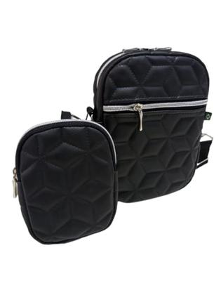 Imagem de Bolsa Feminina Transversal + Nécessaire Material Sintético 3d