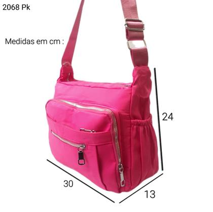 Imagem de Bolsa Feminina Transversal Nylon com Divisões Impermeável Super Leve 2068