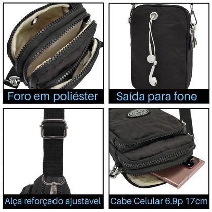 Imagem de Bolsa Feminina Transversal Ombro Mini Bag Carteira Reforçada Resistente Menino e Menina