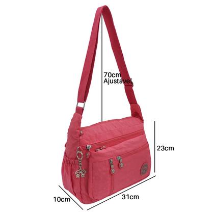 Imagem de Bolsa Feminina Transversal Ombro Reforçada Resistente Casual Vários Bolsos Media Menino e Menina