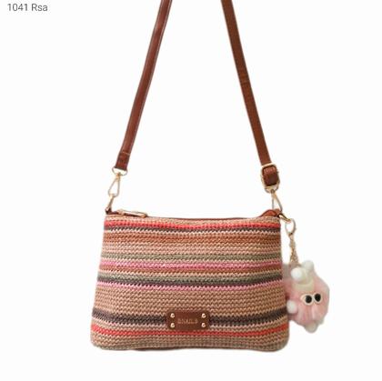Imagem de Bolsa Feminina Transversal Palha / Rafia com Pompom 1041