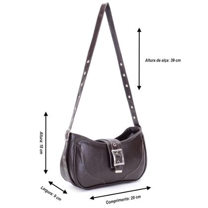 Imagem de Bolsa Feminina Transversal Pequena Baguete Meia Lua Bolsa para Festa