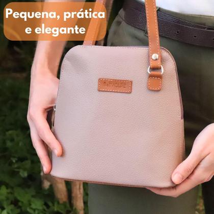 Imagem de Bolsa Feminina Transversal Pequena Couro Legítimo
