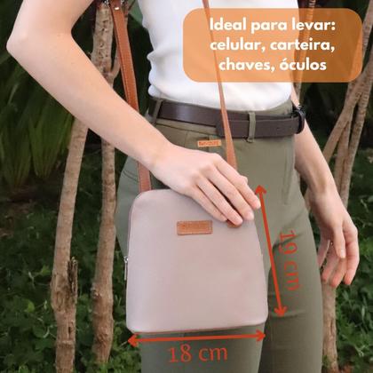 Imagem de Bolsa Feminina Transversal Pequena Couro Legítimo