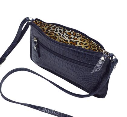 Imagem de Bolsa Feminina Transversal Pequena Leve Compacta Couro Legítimo Madamix