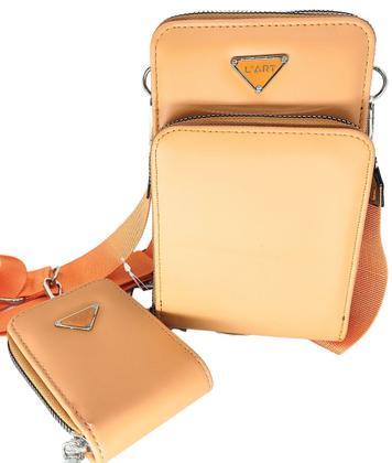 Imagem de Bolsa feminina transversal porta celular com carteira luxo ziper metal prata 