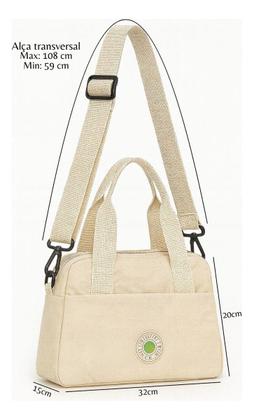 Imagem de Bolsa Feminina Transversal Reforçada De Nylon Academia Luxo
