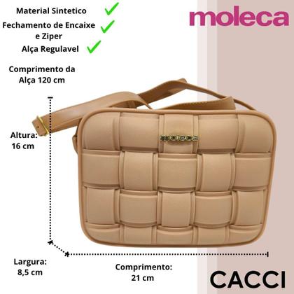 Imagem de Bolsa Feminina Tressê Transversal Moderna Estilo Moleca