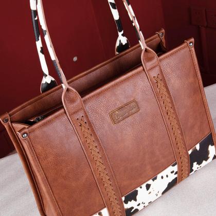 Imagem de Bolsa feminina vintage com estampa de vaca Montana West Wrangler