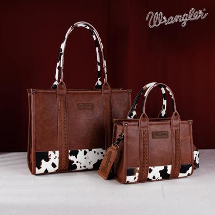 Imagem de Bolsa feminina vintage com estampa de vaca Montana West Wrangler